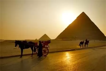Private half day tour to giza pyramids by horse carriage